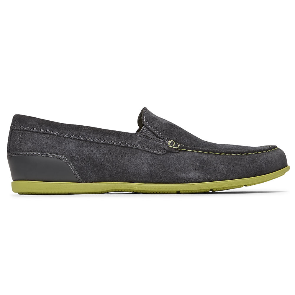 Rockport Singapore Mens Slip-On - Malcom Venetian Dark Grey - NO5962014